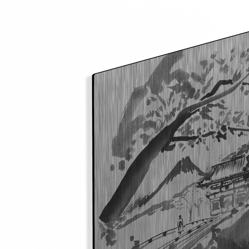 «Temple» par Pechane, art mural en métal, H 24 po x l 16 po