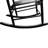 Black Wooden Chair For Porch Rocker - Solid Hardwood Structure, Comfortable Seat & Armrest, Strong Slatted Back, Easy Installation, 250Lbs Max Weight Balcony Black, Stable Assembly, Capacity