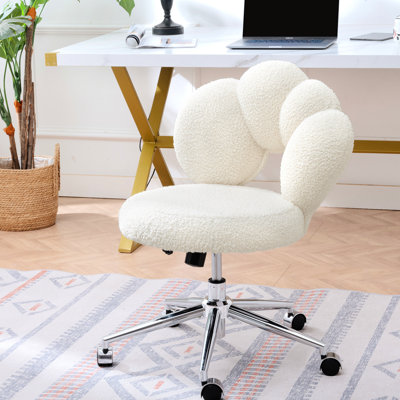 Chaise pivotante réglable en hauteur avec éponge douce et roulettes 360 Coussin confortable pour la maison