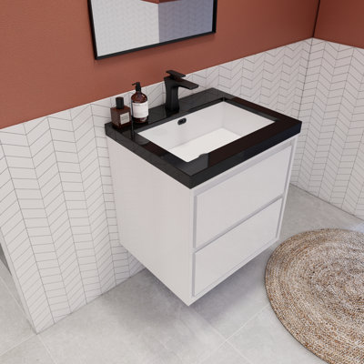 Belli 23.62'' Stone Single Bathroom Vanity Top with Sink