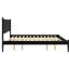 Lit plateforme en bois de style oriental Mid-Century noir Eastern King