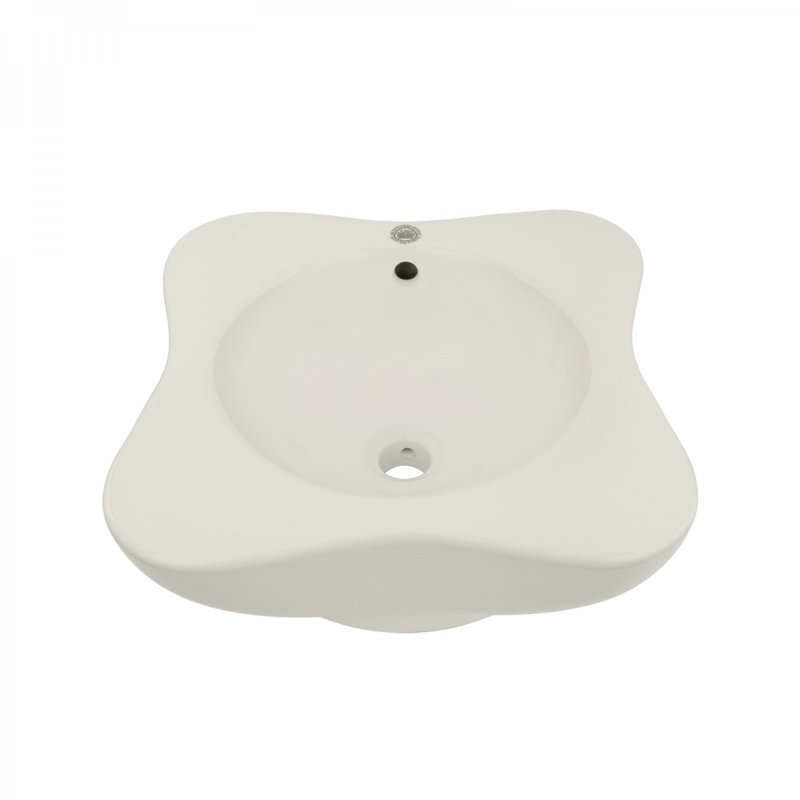 The Renovators Supply Inc. 17 " Vitreous China Specialty Bathroom Sink and Overflow Hole, Beige