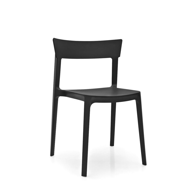 Skin Stackable Chair by Archirivolto, Matte Black