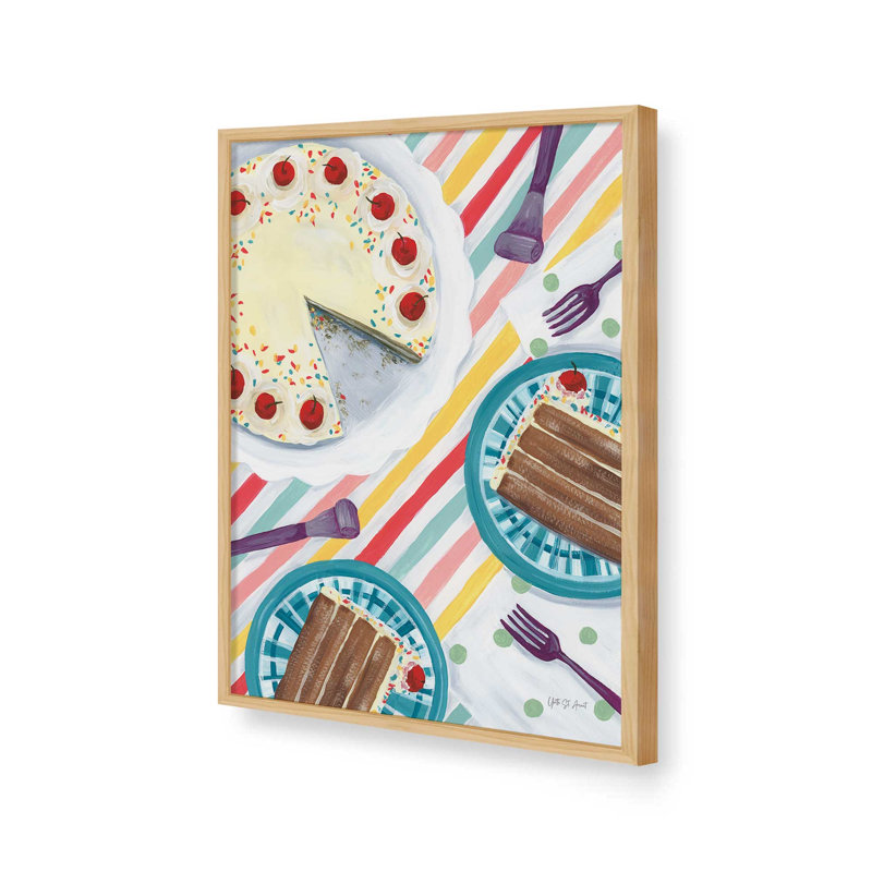 «Celebrate with Cake» par Yvette St. Amant, reproduction d'art, 12 W x 16 H, Tanné, Impression encadrée