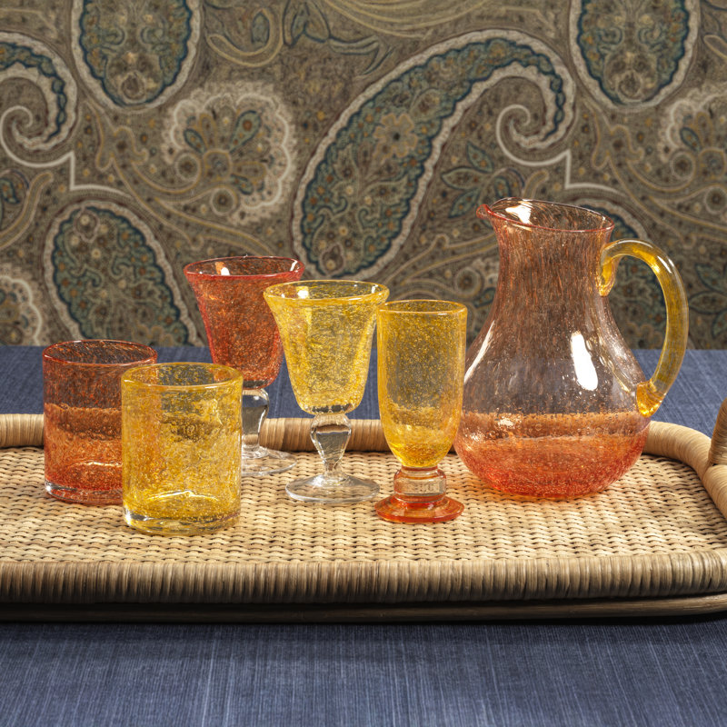 Northfleet 4-Piece Set Wine Glasses, Orange