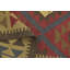 Tapis en laine rouge/beige 3 pi x 4 pi 10 po one-of-kind-noué la main Lorain