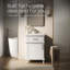 Velora 24 po Meuble-lavabo autoportant à simple cuve blanche avec plateau Everstone blanc assemblé