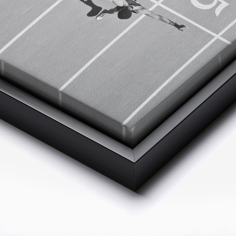 Track & Field, Black Framed, Canvas, 12"H x 16"W