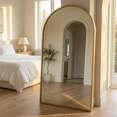 METAL FLOOR STAND MIRROR AG55*32 Inches