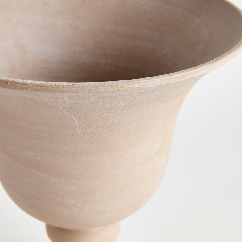Strata Metal Sandstone-Finish Pedestal Urn Small, Small