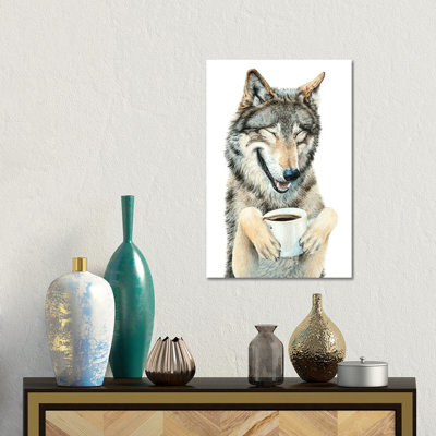 «Coffee In The Moonlight» - Giclée sur toile tendue avec châssis