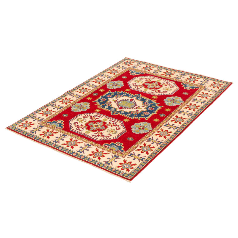 Tapis unique en laine noué à la main 4 pi 11 po x 6 pi 9 po nouvel âge Morriah
