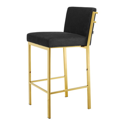Scott Upholstered Stool with Metal Frame