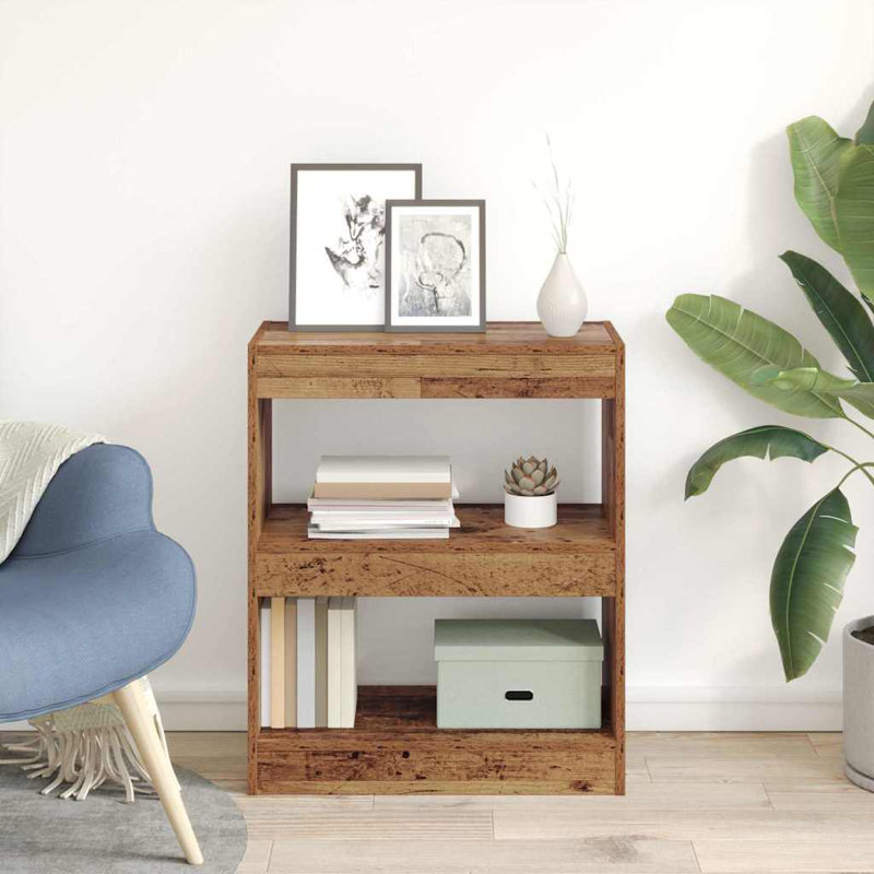 Standard Bookcase, Brown, (2 Shelves) 72cm H x 60cm W x 30cm D
