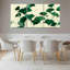 Ensemble de 3 tableaux abstraits sur toile tendue, représentant des feuilles de ginkgo vertes, pour la décoration du salon, de la chambre et de la maison.-14402938