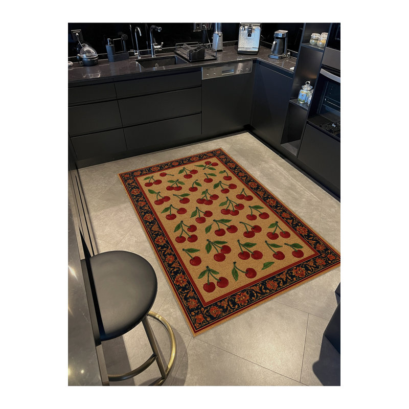 Tapis tissé à motif floral lavable Mosso, 2'6" x 4'11"