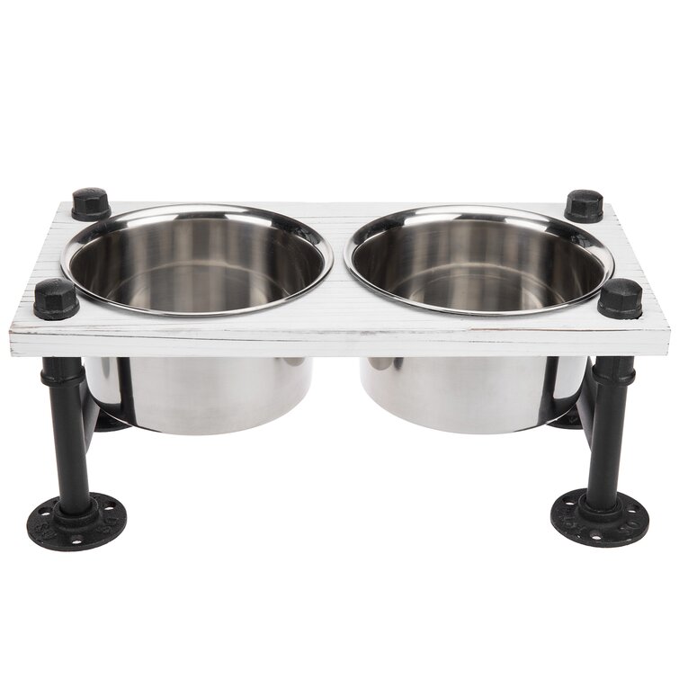 Huntley Elevated Pet Stainless Steel Double Bowl Feeder