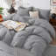 3-Piece Dyed Duvet Cover Set With Pillowcases-115637885-115637876