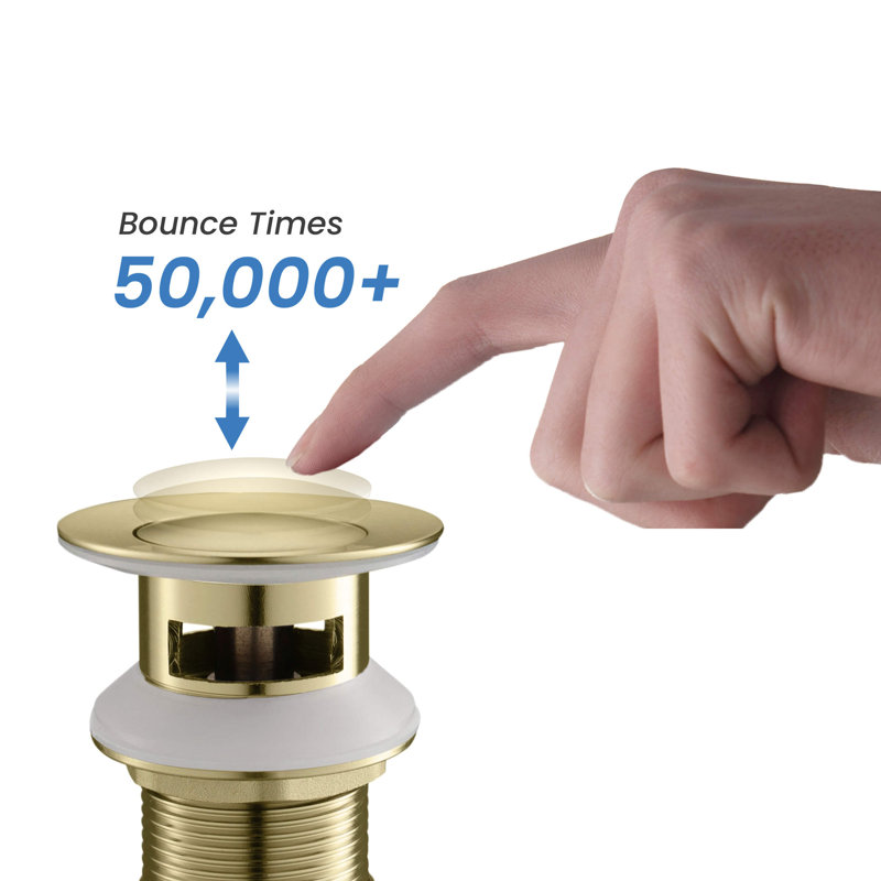 2.44'' W Pop-Up Yes, Brushed Gold