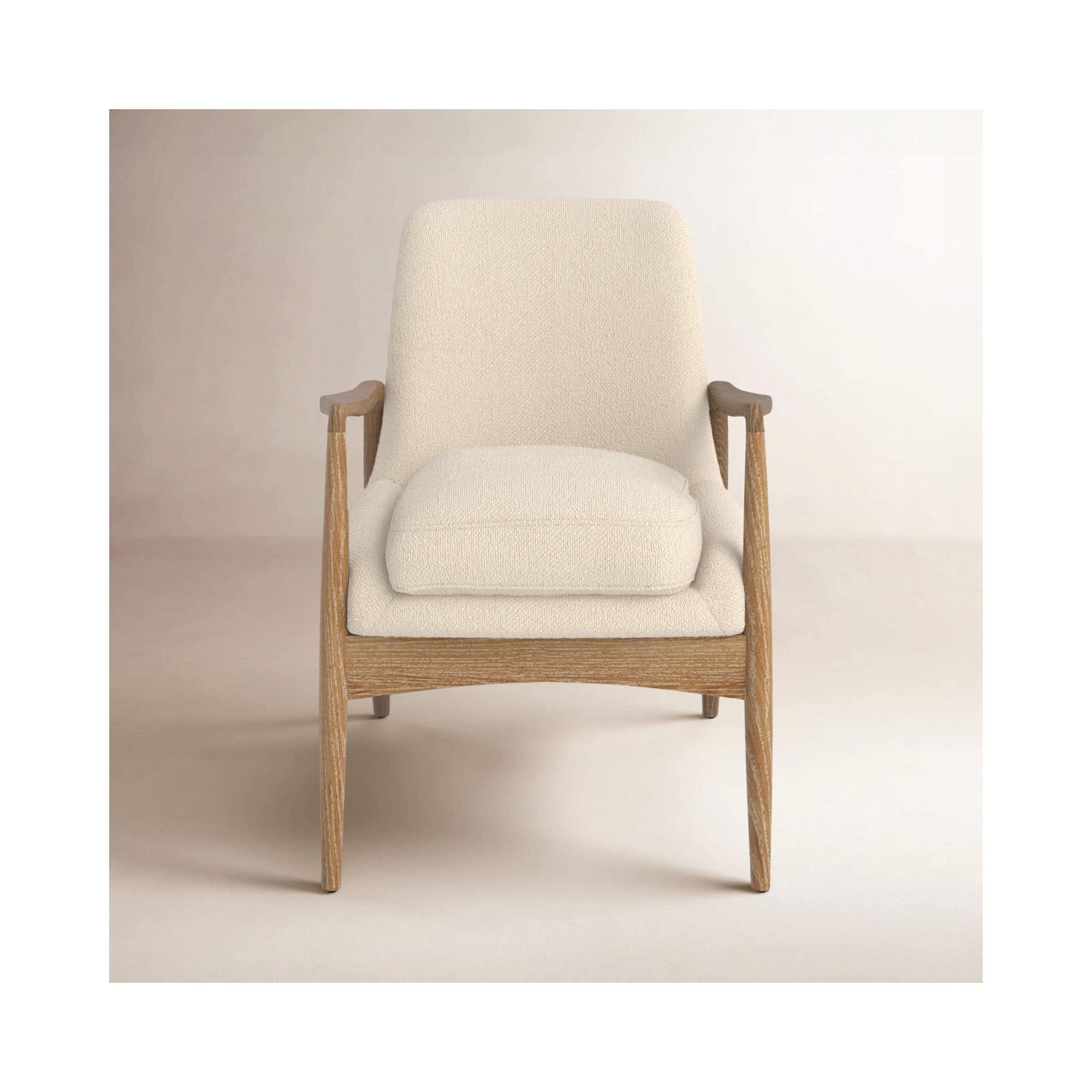 Russell Upholstered Armchair, Light Brown
