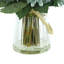 Traditional Thistle Hydrangea and Lilac Arrangement in Glass Vase with Rope Accent-83630999
