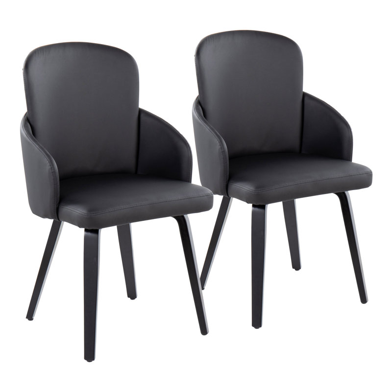 Fauteuil rembourré brun clair, Noir