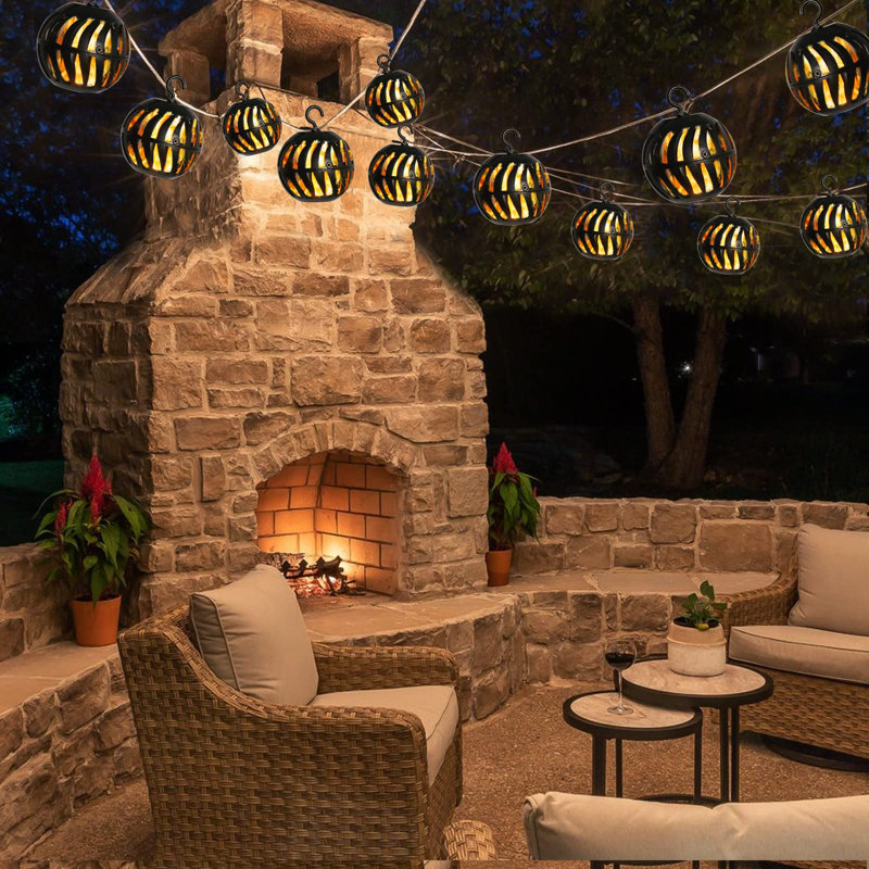 204'' Solar LED String Lights
