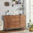 Fluted Sideboard Buffer Cabinet, Storage Cabinet with Sliding Door & Adjustable Shelf, for Living&Dining Room Kitchen Hallway