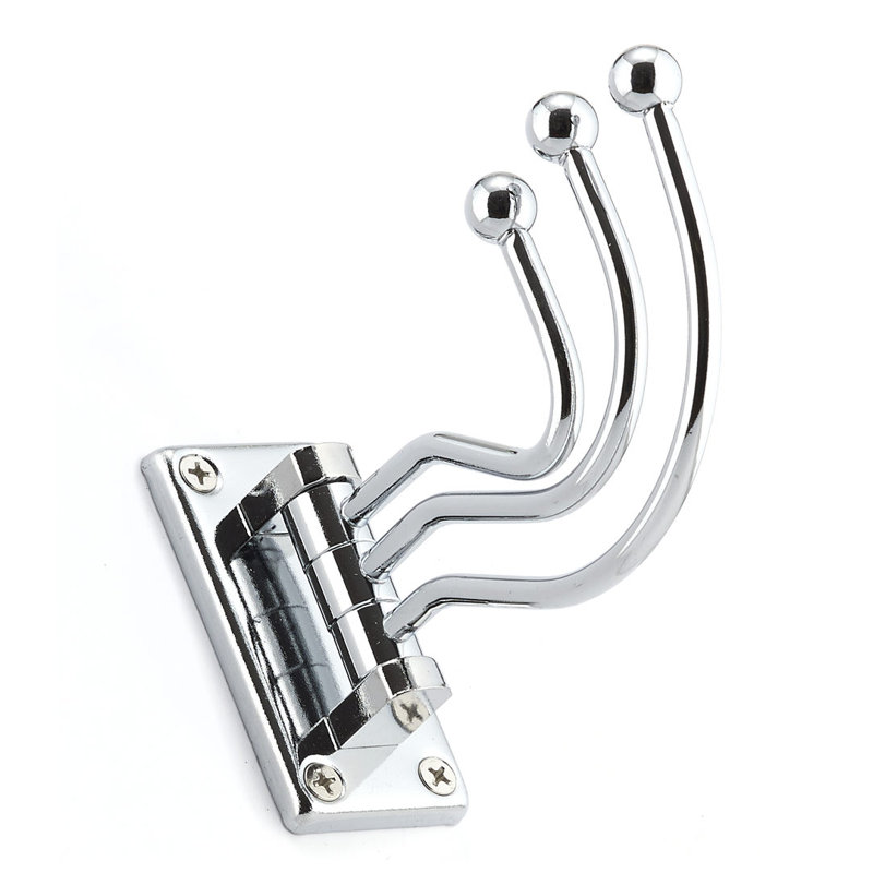 Crochet mural pivotant utilitaire, Chrome