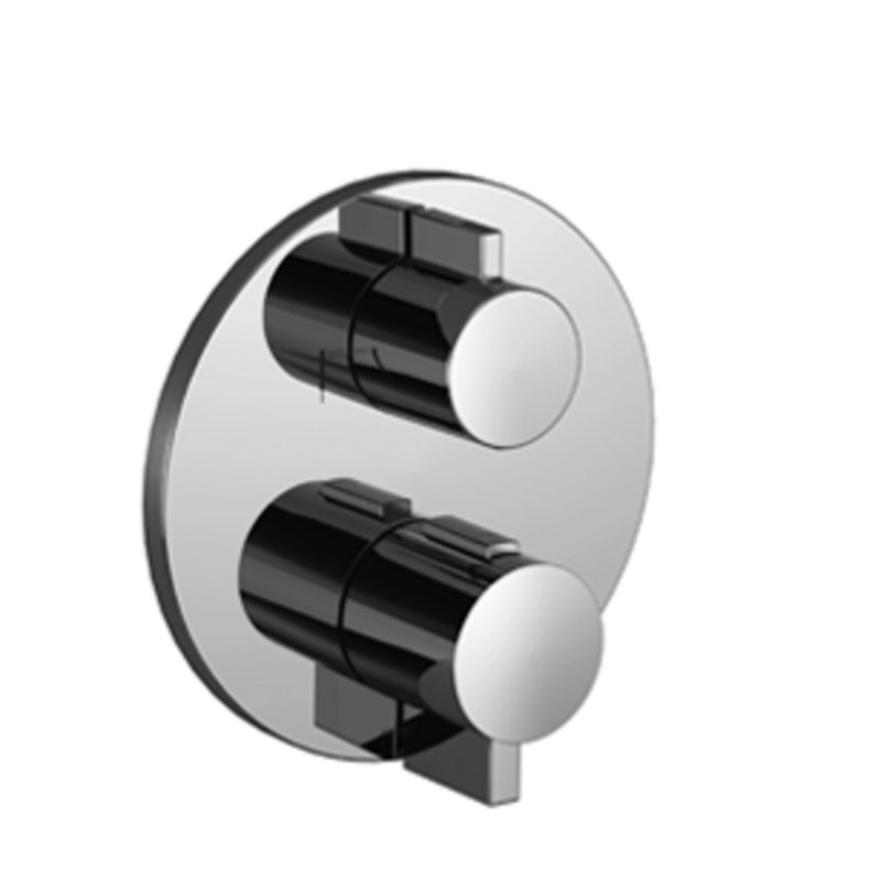 Subway Double Concealed Thermostatic Shower Valve, Two Function