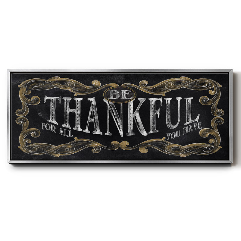 «Be Thankful», toile encadrée