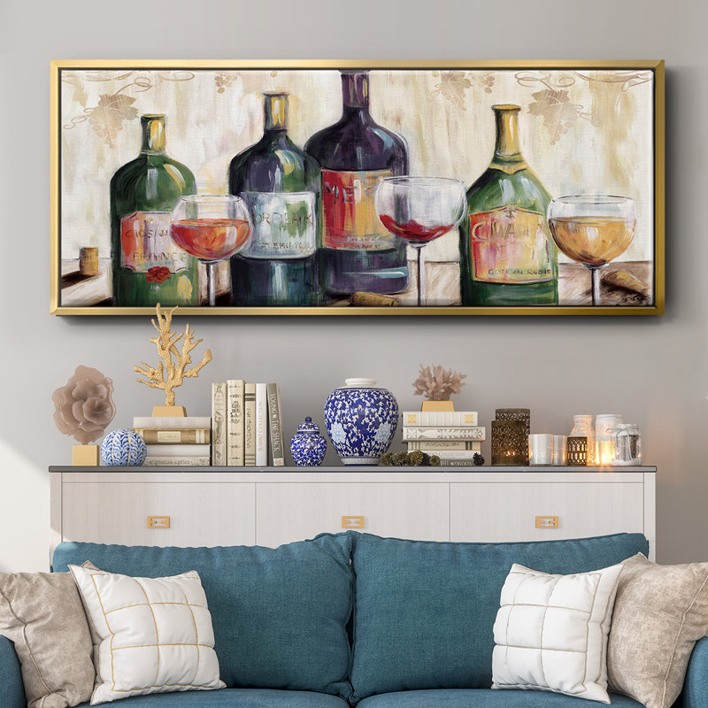 The Dinner Party- Framed Canvas, 20" H x 50" W