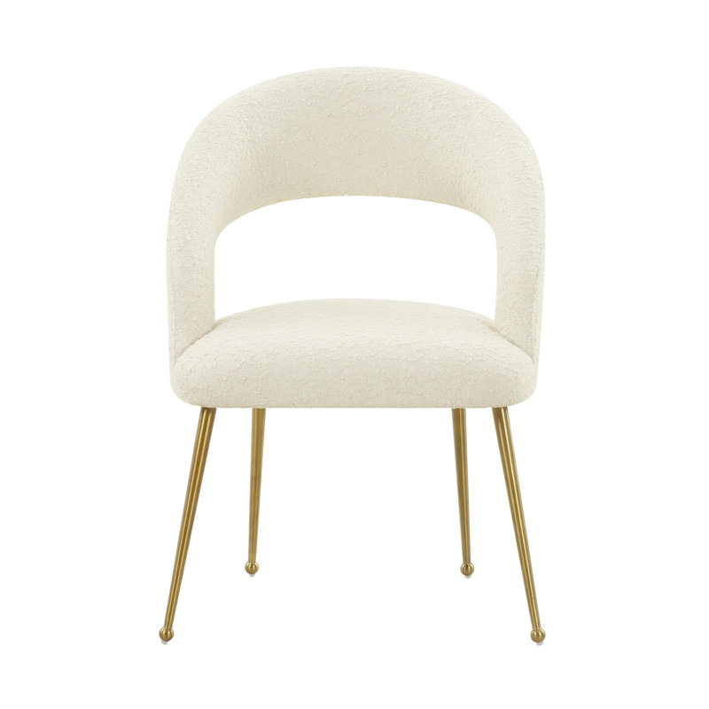  Chaise d'appoint en crème, Or, Crème