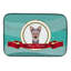 Tapis de séchage yorkie chiot merry christmas