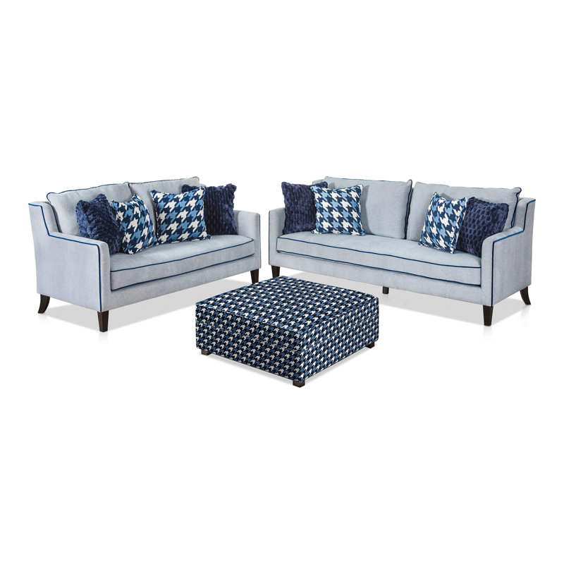 Caihla Sofa Set, 3 Pcs: Loveseat, Sofa, Ottoman