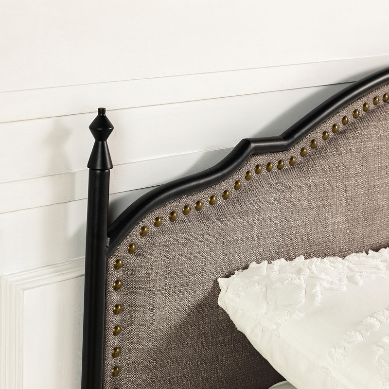 Alaja Upholstered Metal Four Poster Bed