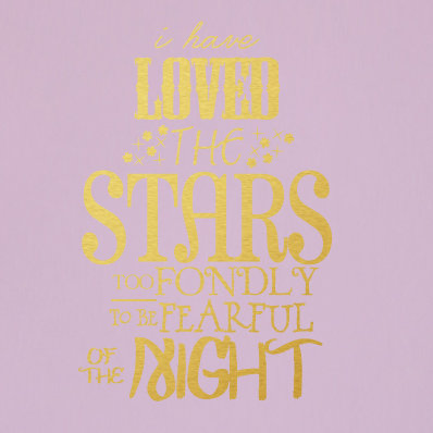 Décalcomanie murale « i is aimé the starss toost », Or
