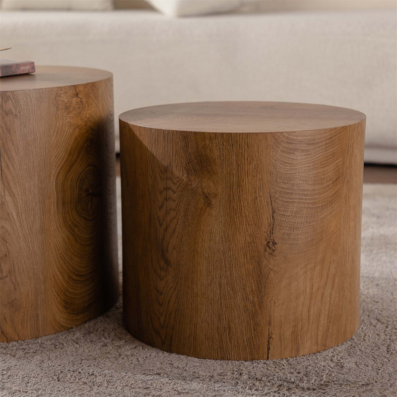 Table basse gigognes 2 pièces, Brun
