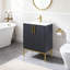 Ensemble de meuble-lavabo simple 24 po noir