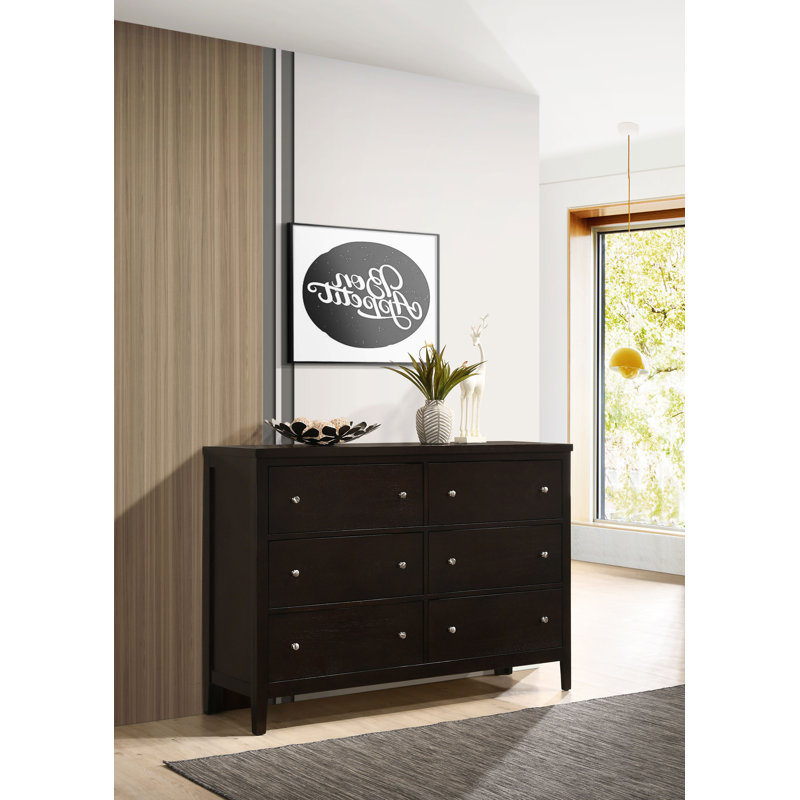 Commode 6 tiroirs Boden Cappuccino