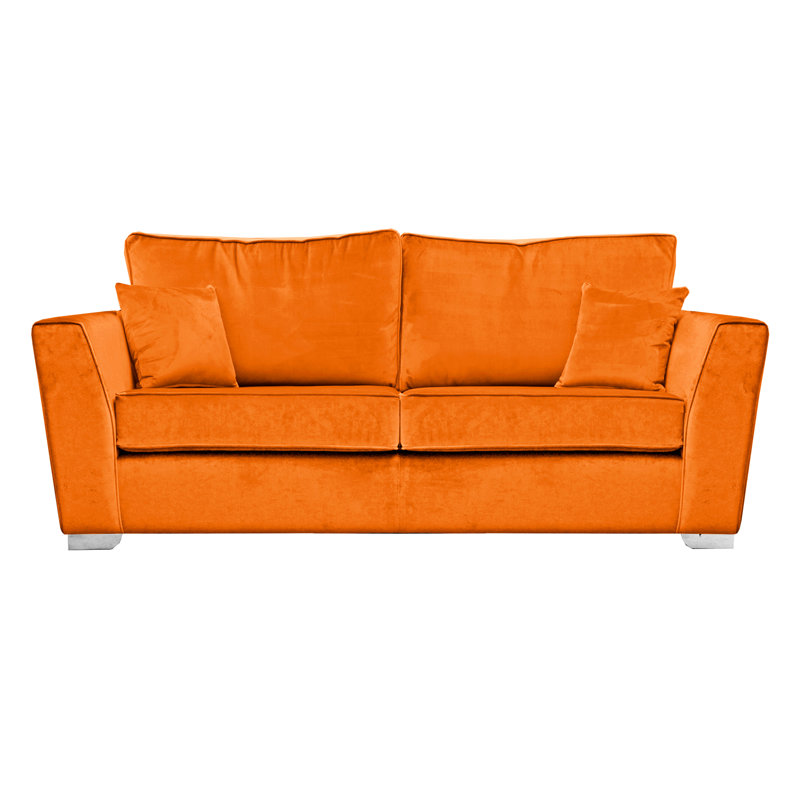 Quade Velvet Sofa, Orange