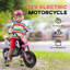 Moto classique rose à piles pour enfants pour les aventures en plein air avec musique intégrée et roues d'entraînement, structure en acier et en PP