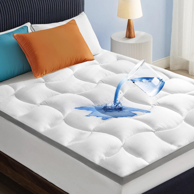 Housse de protection imperméable pour matelas, Lit simple, Blanc