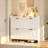 Modern Fence Shoe Cabinet With 4 Flip Drawers, Sleek Space-Saving Entryway Organizer For Living Room-816708228