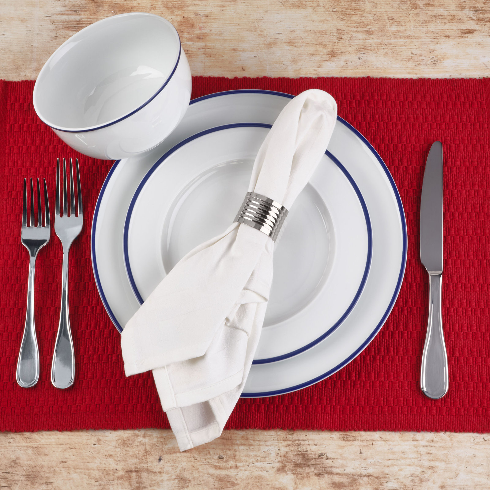 Everyday White Porcelain Dinnerware Set - Service for 4