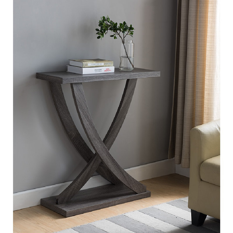 Aleza 31.25'' Console Table, Distressed Gray