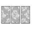 Fleurs classiques sur fond gris clair - ensemble d'art mural sur toile traditionnel encadré de 3-1848083802-1848083803