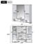 Armoire à pharmacie à miroir fixée au mur l 35 po H 28,7 po Rohin-97894749