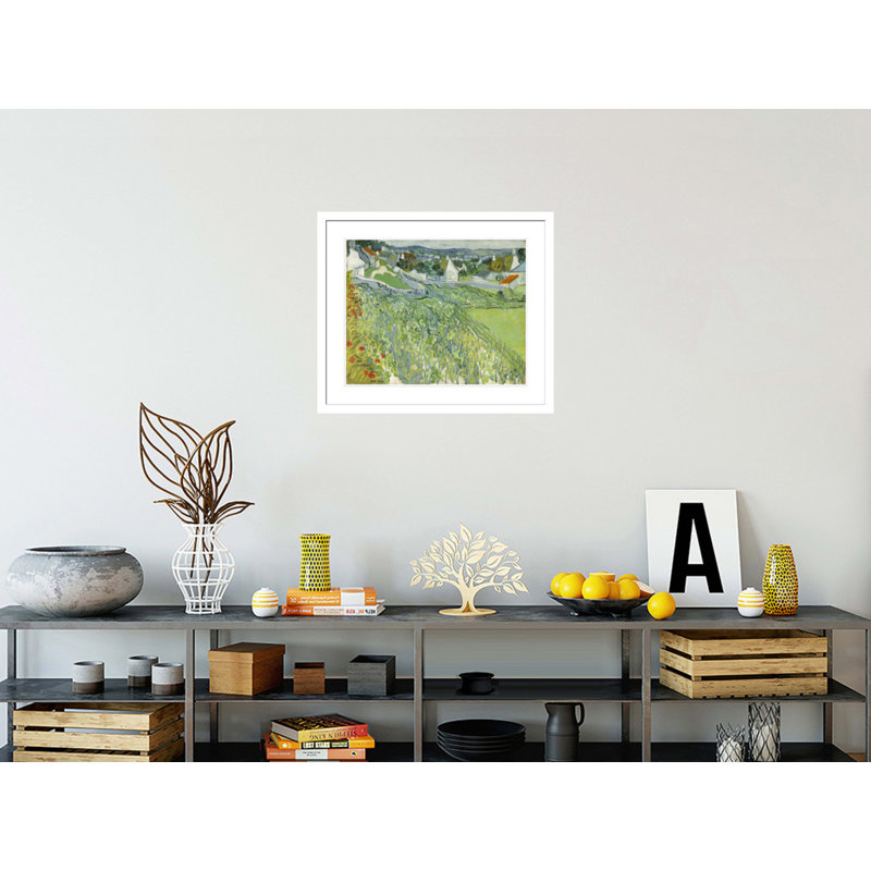 «Vineyard at Auvers» par Vincent van Gogh, impression giclée encadrée, H 23,5 po x l 27,64 po