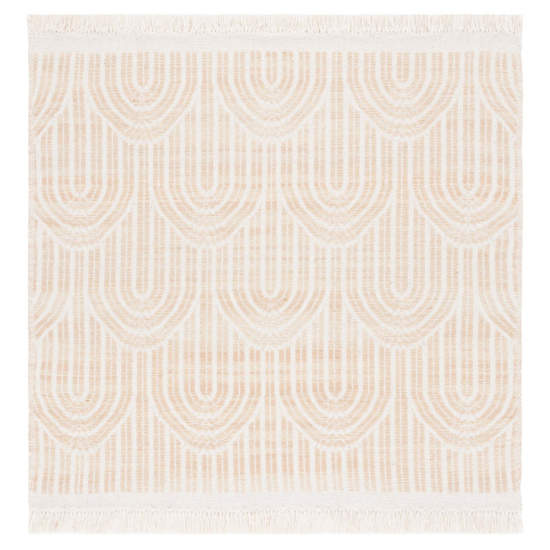 Koletyn Hand Woven Wool Abstract Rug, Square 6'